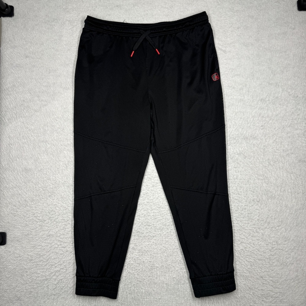 Vintage AND1 All Mesh Track Pants Athletic Warm Up Black Men's Size 2XL